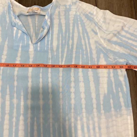 Style Kik natural tie‎ dye swim coverup light top - Picture 8 of 9